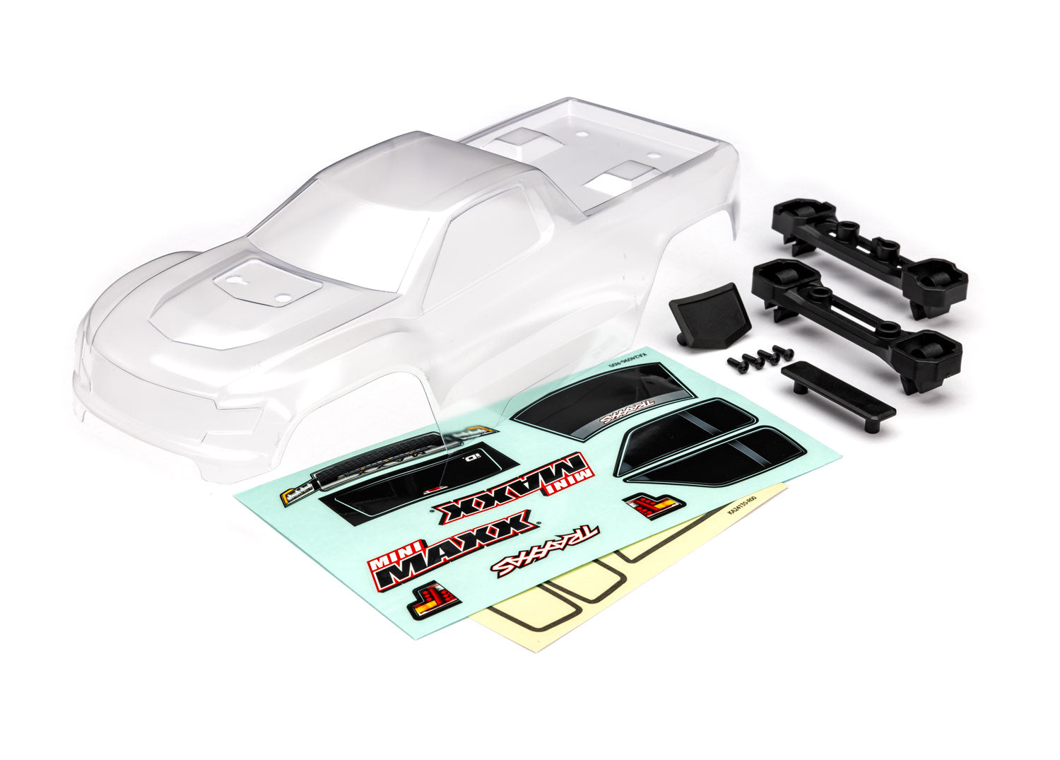 Traxxas BODY MINI MAXX CLEAR/DECALS - stpatty - Traxxas