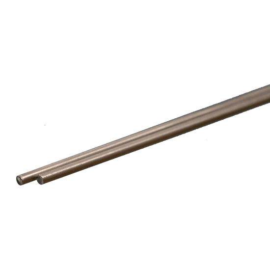 K&S Round Stainless Steel Rod: 1/16" OD x 12" Long (2 Pieces) - Metal - K&S Precision Metals