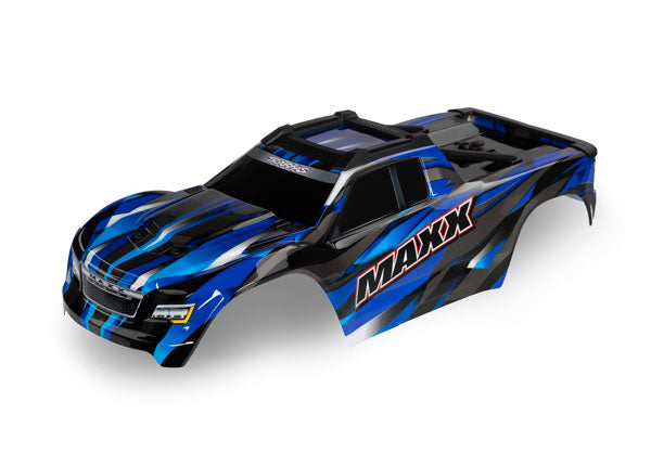 Traxxas Body, Maxx®, blue (painted, decals applied) (fits Maxx® with extended chassis (352mm wheelbase)) - - Traxxas