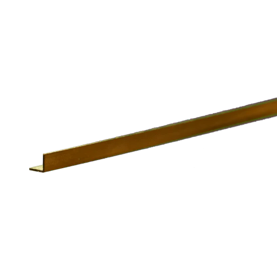 K&S Brass Angle: 0.014" Wall - 1/8" Leg Length - 12" Long (1 Piece) - Metal - K&S Precision Metals