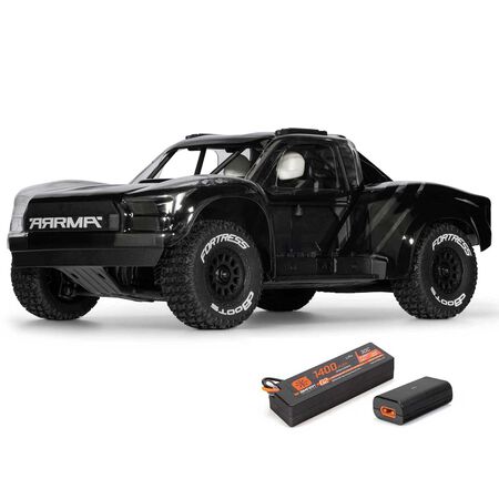 Arrma Mojave Grom MEGA 4WD 380 Brushed 1/16 RTA Electric Desert Truck Kit (Black/Clear) w/SLT2 2.4GHz Radio, Battery & Charger