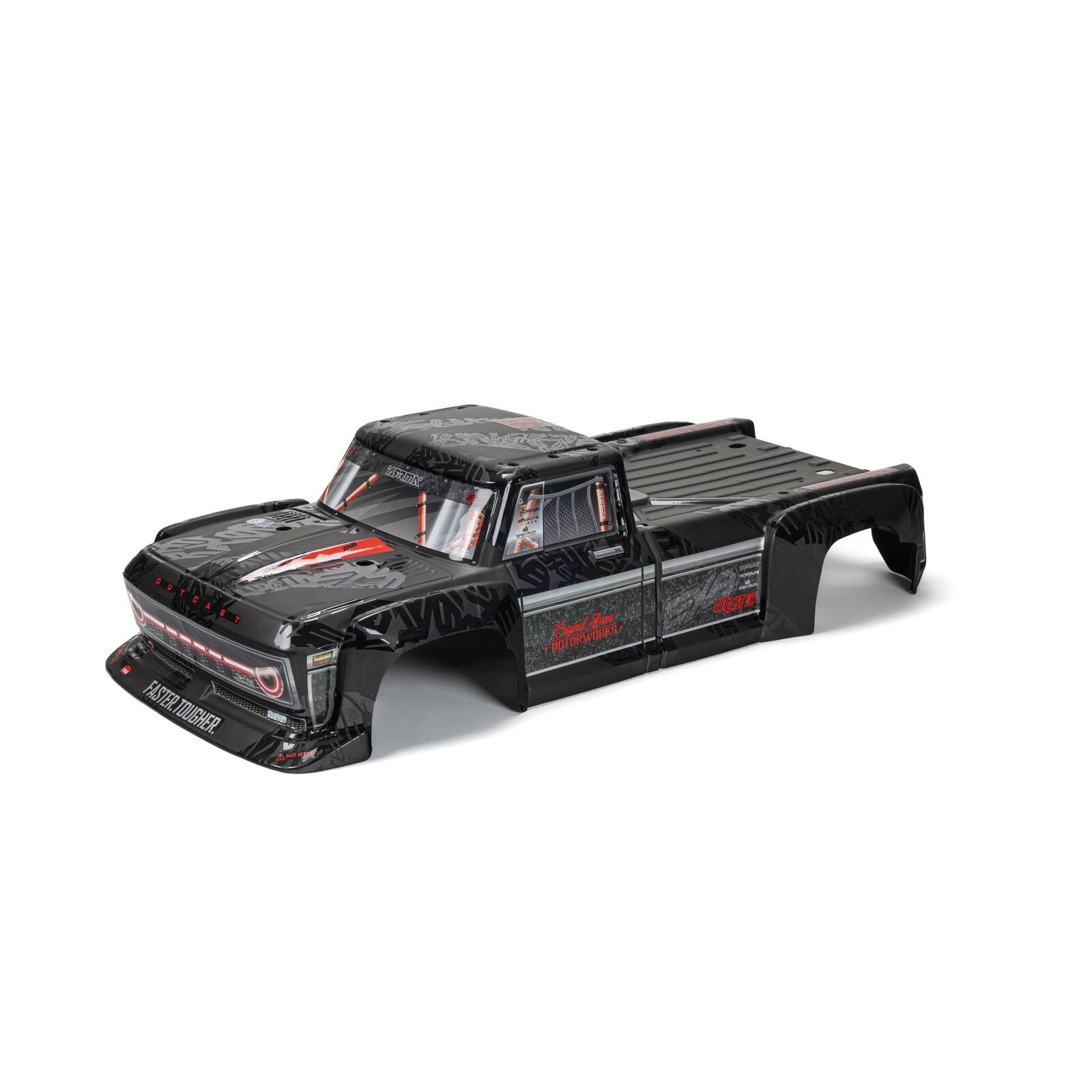 ARRMA 1/5 OUTCAST 8S Painted Decaled Trimmed Body Black - - Horizon Hobbies, Inc.