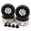 Hot Racing Silver Beadlock 1.9 Rims Black Rings - - Horizon Hobbies, Inc.