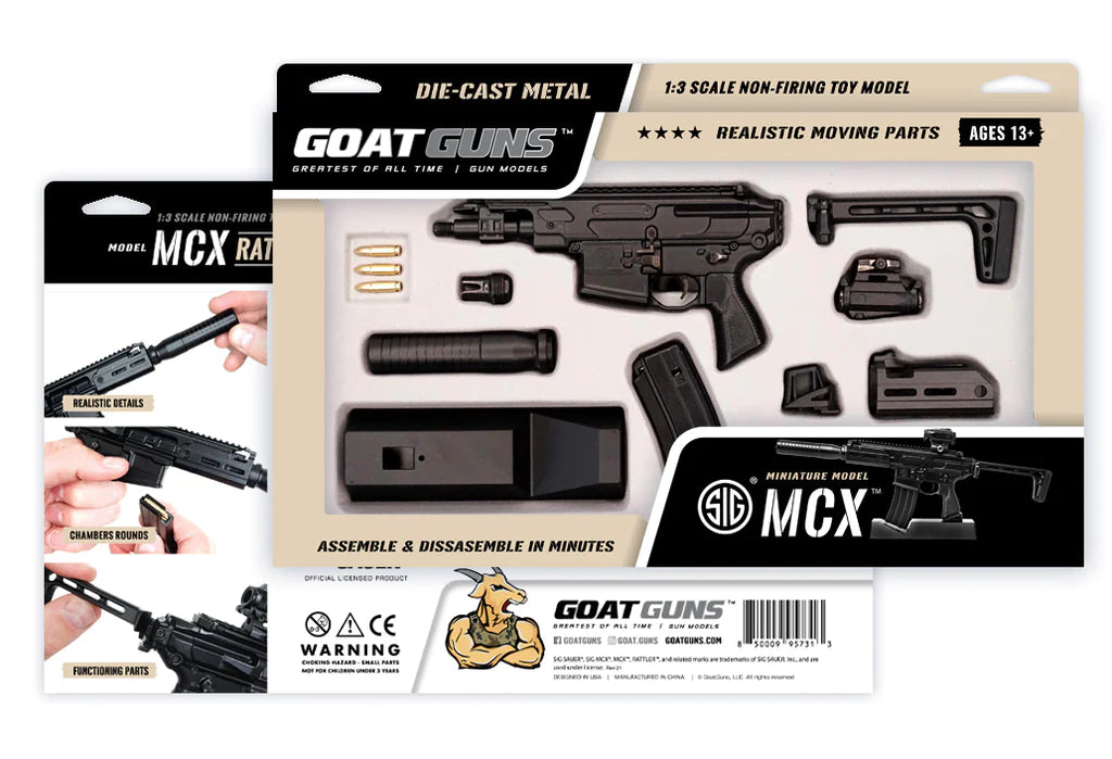 Goat Guns 1:3 Scale SIG MCX® Model - Black - stpatty - goat guns