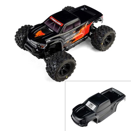 Proline Pre-Cut Truck Body Tough Color Black: Traxxas Mini Maxx - - Horizon Hobby, Inc.