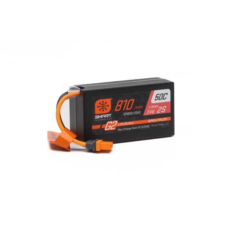 Spektrum 7.4V 810mAh 2S Smart G2 50C LiPo: IC2 - stpatty - Horizon Hobbies, Inc.