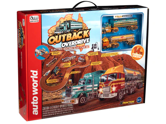 AUTO WORLD OUTBACK OVERDRIVE 14' SLOT RACE SET - - BCY service