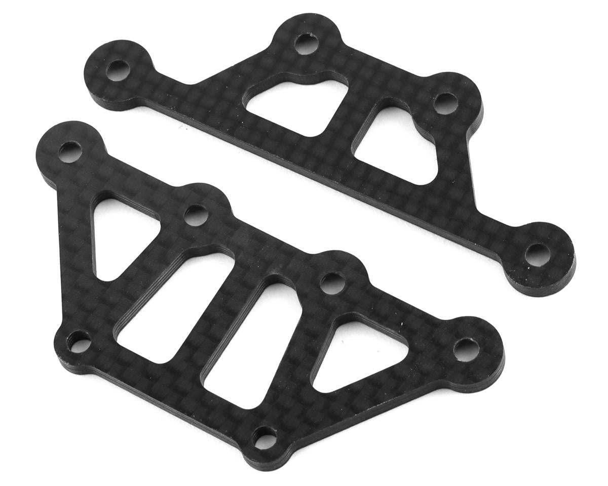 Team Associated Apex2 Factory Team Carbon Fiber Top Plates (Front & Rear) - - Associated Electrics INC
