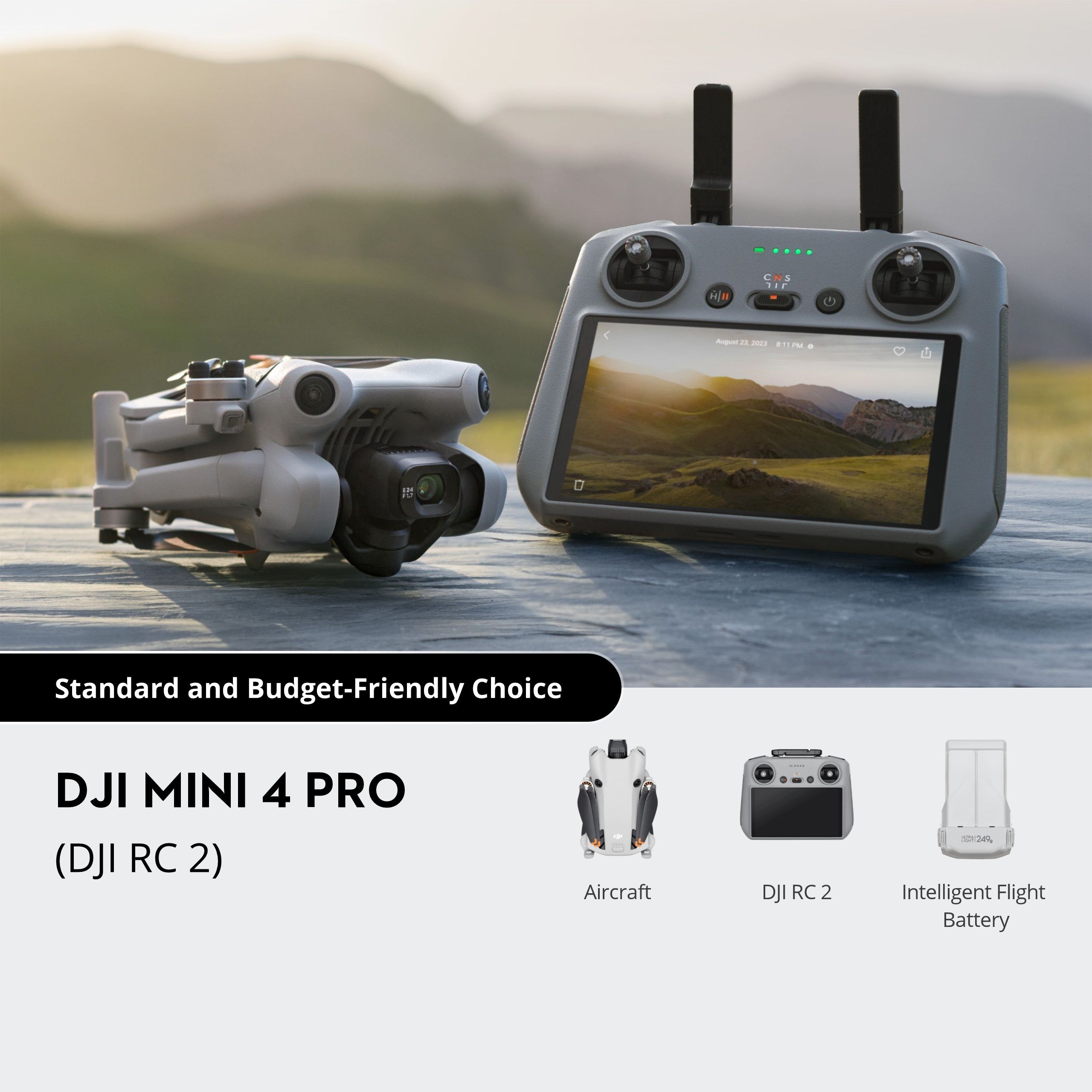 DJI Mini 4 pro with RC radio control pack Fly more combo - Drone Parts  Center