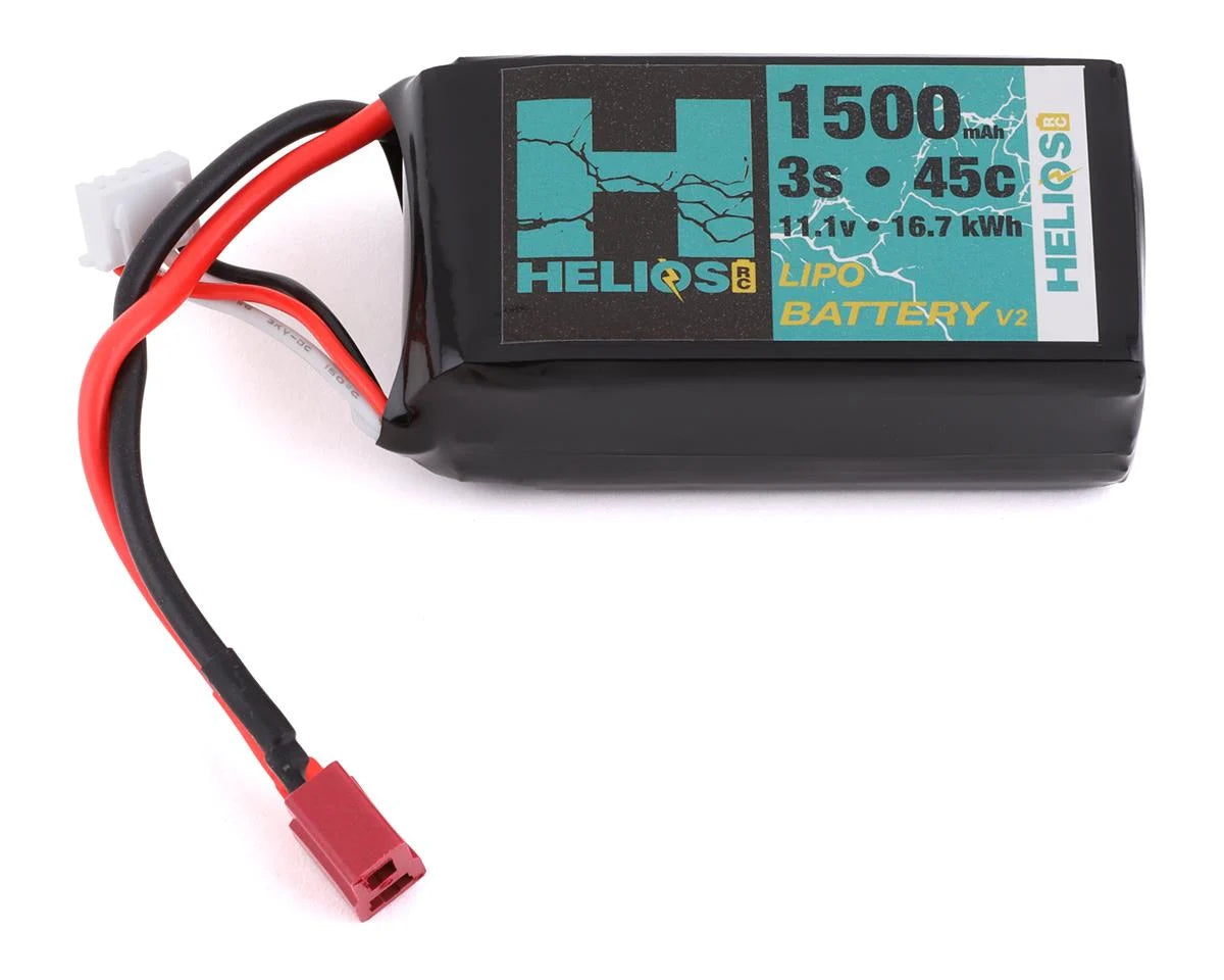 Helios RC 3S 45C LiPo Battery w/Deans Connector (11.1V/1500mAh) - stpatty - AMain Distributing