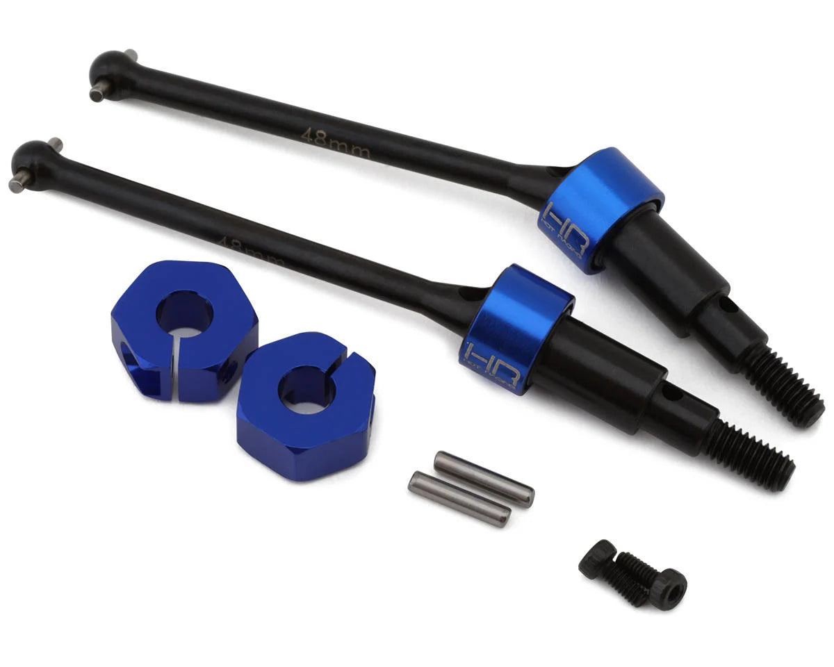Hot Racing Arrma Grom HD Steel Rear Drive Shaft Set (Blue) (2) (49.5mm) - stpatty - AMain Distributing