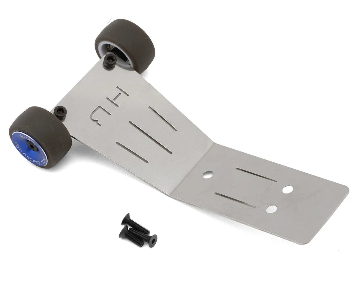 Hot Racing Stainless Steel Skid Plate & Wheelie Bar Set for Traxxas® Mini Maxx® - - AMain Distributing