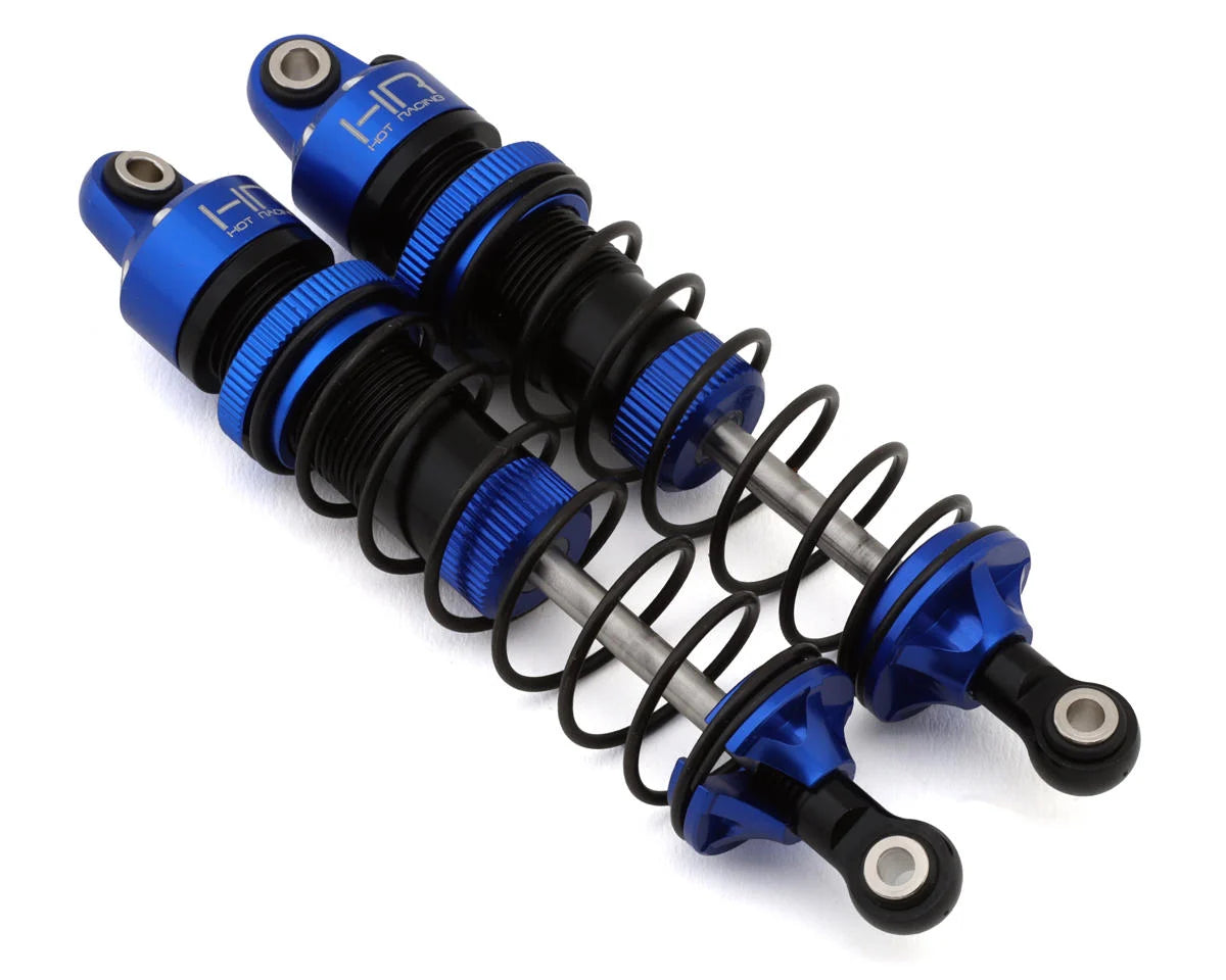 Hot Racing 87mm Pre-Assembled Aluminum Threaded Shocks for Traxxas® Mini Maxx® (Blue) (2) - - AMain Distributing