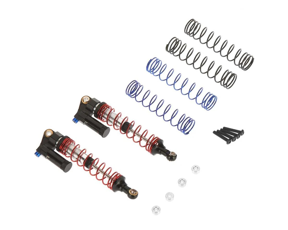 Hot Racing Axial SCX10 II 61-90mm Piggyback Adjustable Rebound Shock (Black) - - AMain Distributing