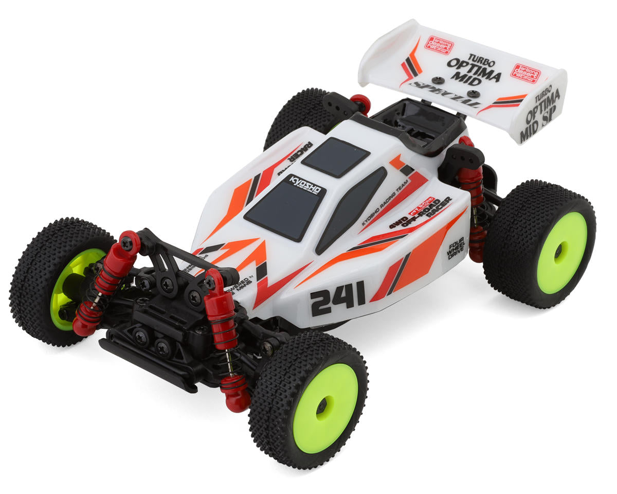 Kyosho Mini-Z Buggy Turbo Optima Mid Special White, Readyset - - Kyosho