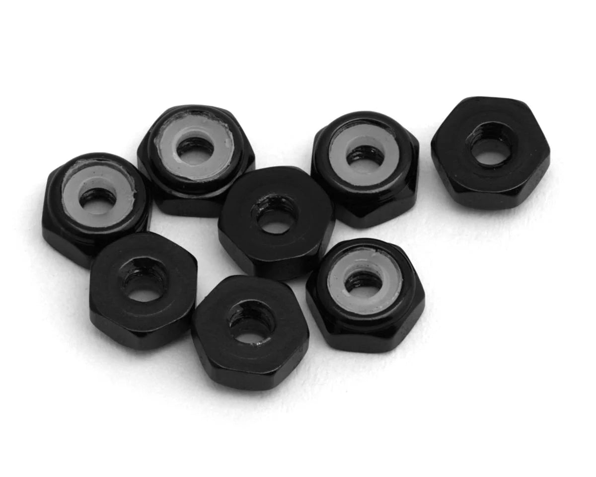 Kyosho 2mm Aluminum Ny-Lock Nuts (Black) (8) - - AMain Distributing