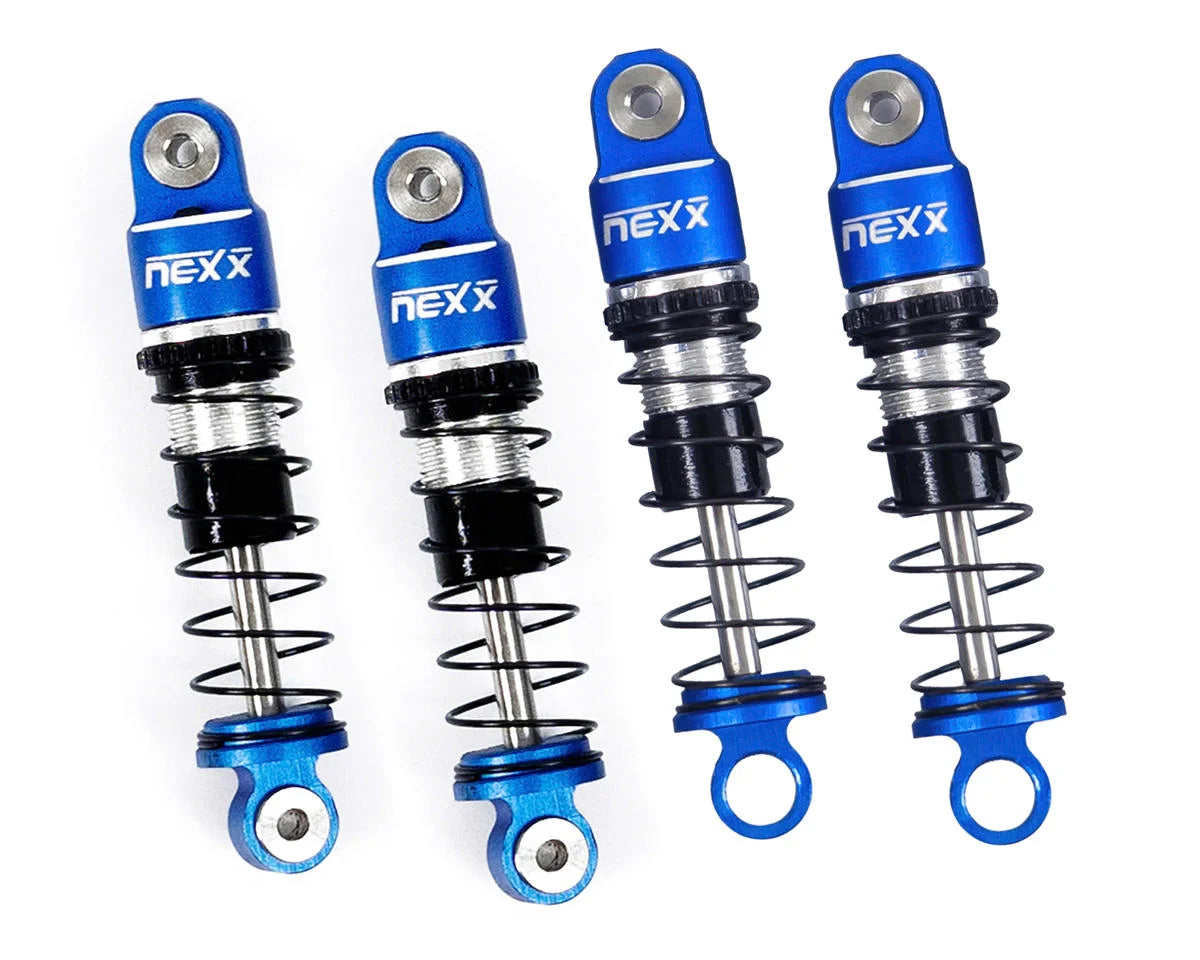 NEXX Racing Losi™ Micro-B Pre-Assembled Aluminum Oil-Filled Shocks (Blue) (4) (Front & Rear) - - AMain Distributing