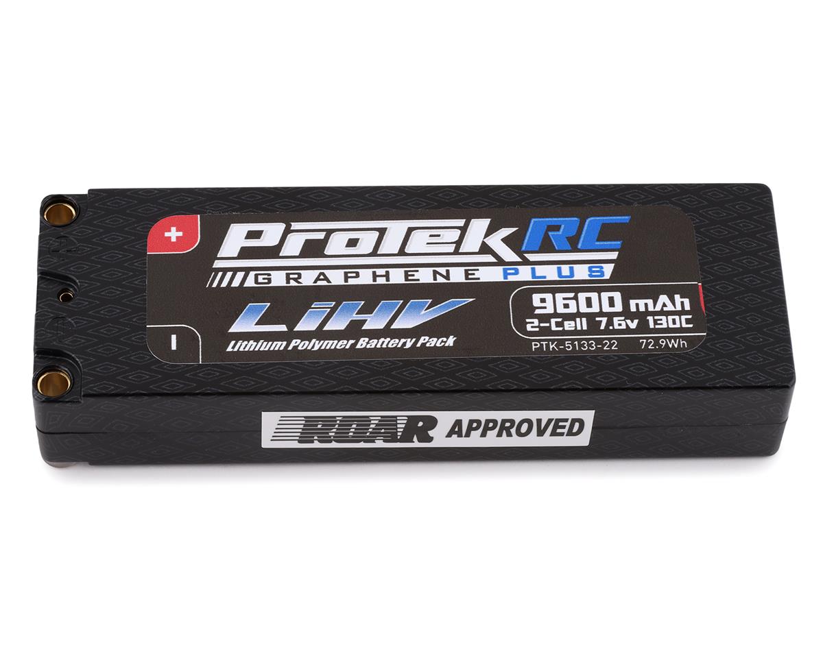 ProTek RC 2S 130C Low IR Si-Graphene + HV LiPo Battery (7.6V/9600mAh) w/5mm Connectors (ROAR Approved) - - AMain Distributing