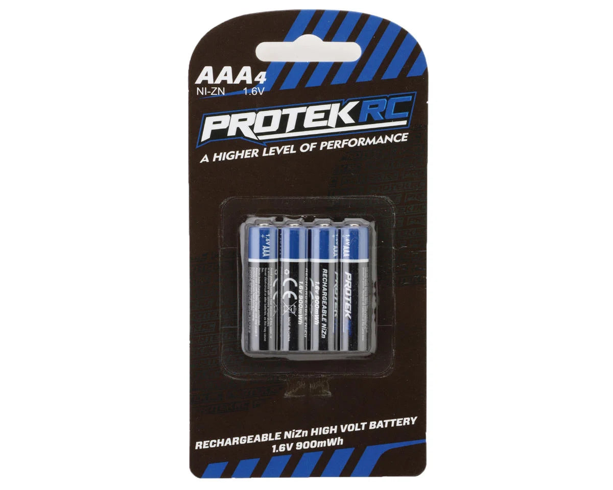 ProTek RC High Voltage Rechargeable AAA NiZn Batteries (4) (1.6V/900mWh) (Mini-Z) - - AMain Distributing
