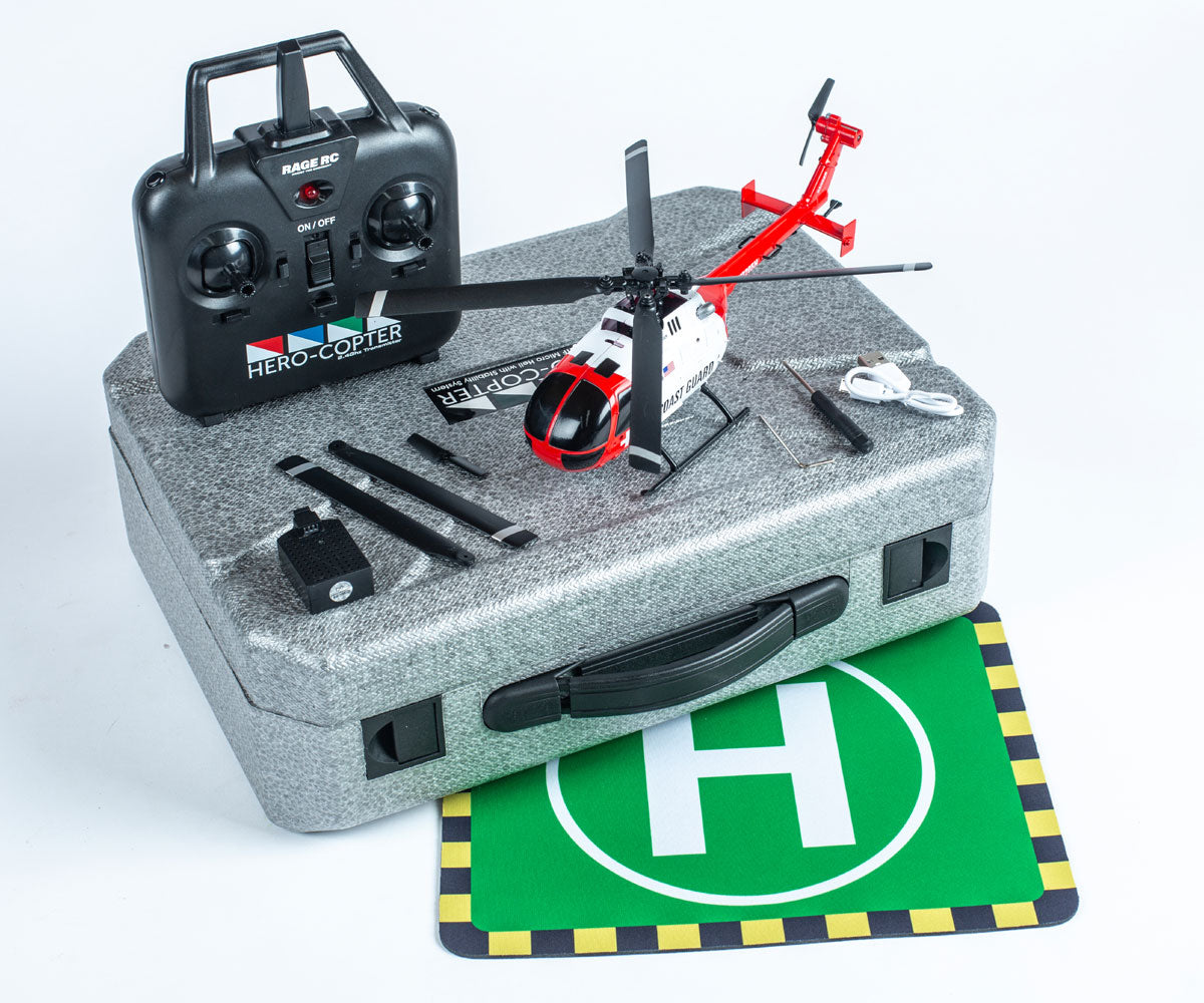 Rage RC Hero-Copter, 4-Blade RTF Helicopter - - HRP Distributing, Inc.