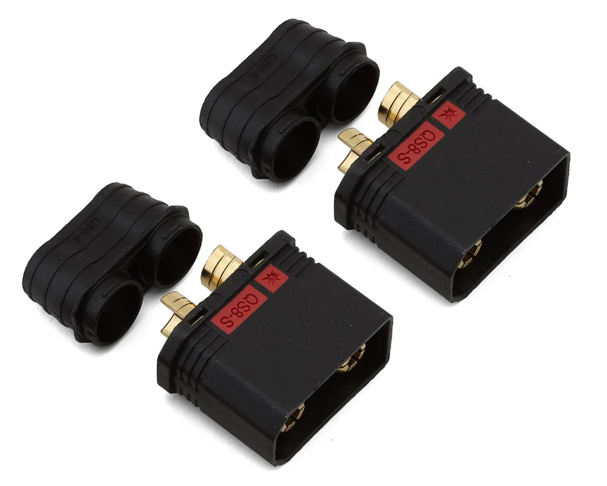 Samix QS8 Anti-Spark Connectors (Black) (2 Male) - - AMain Distributing