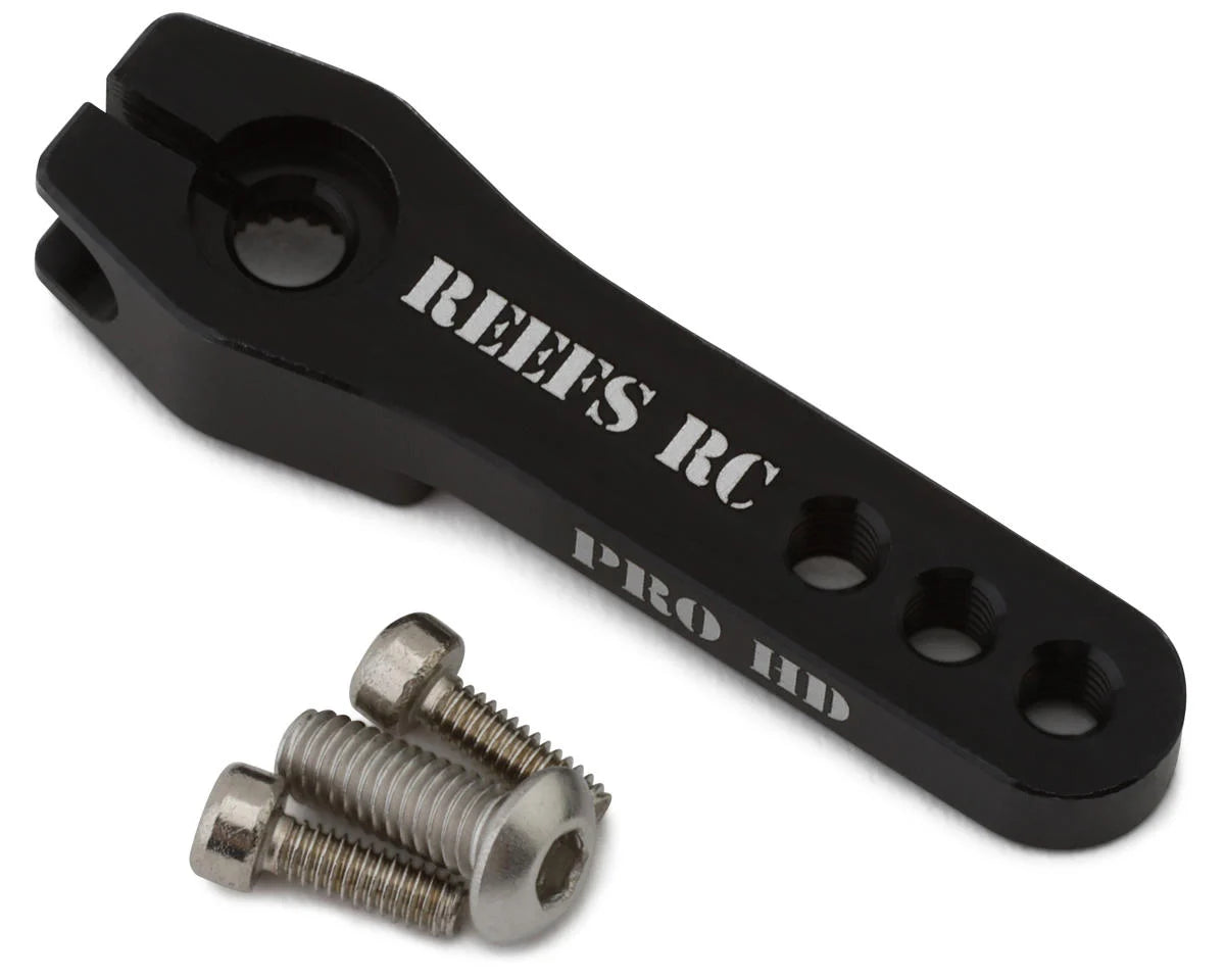 Reefs RC Pro HD Aluminum Servo Horn (Black) (25T) - - AMain Distributing
