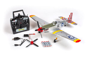 Rage RC P-51D Mustang 500mm Brushless RTF Warbird with PASS (Pilot Assist Stability Software) System - - HRP Distributing, Inc.