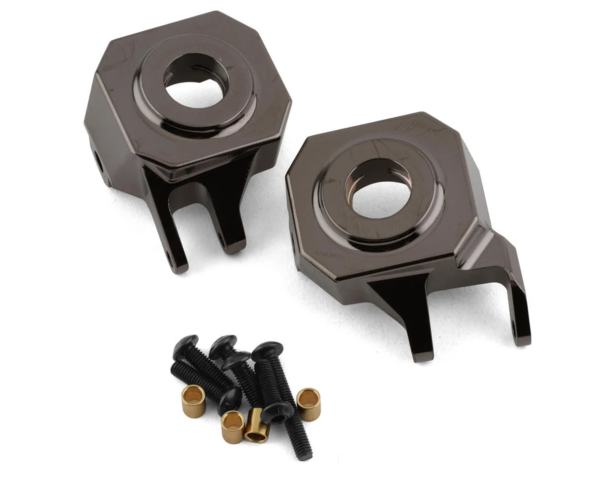 SSD RC VS4-10 Straight Axle Brass Knuckles (Gunmetal) (2) (142g) - stpatty - AMain Distributing