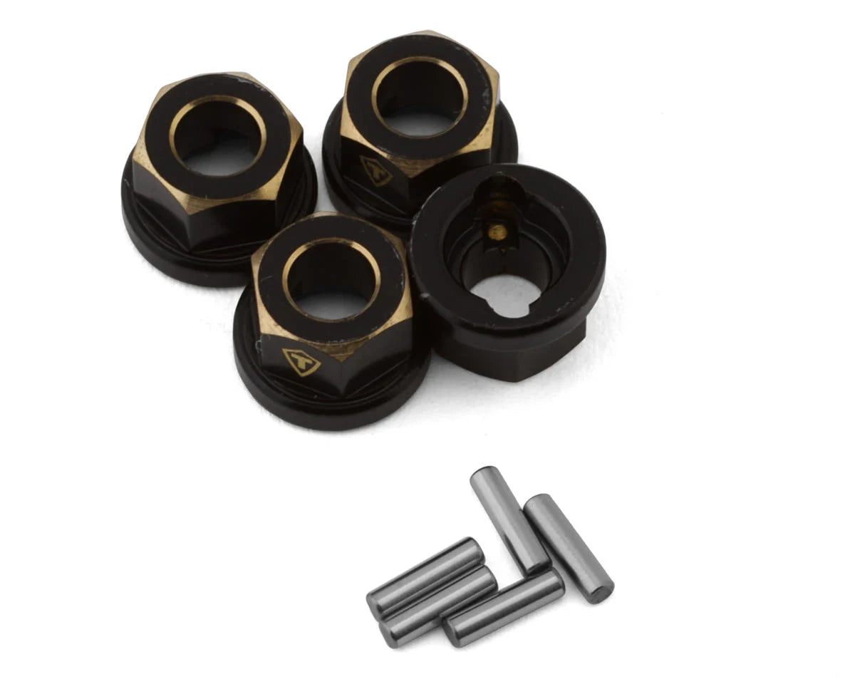 Treal Hobby FCX24 Brass Wheel Hub Spacers (+4.2mm) (4) (1.6g) - - AMain Distributing