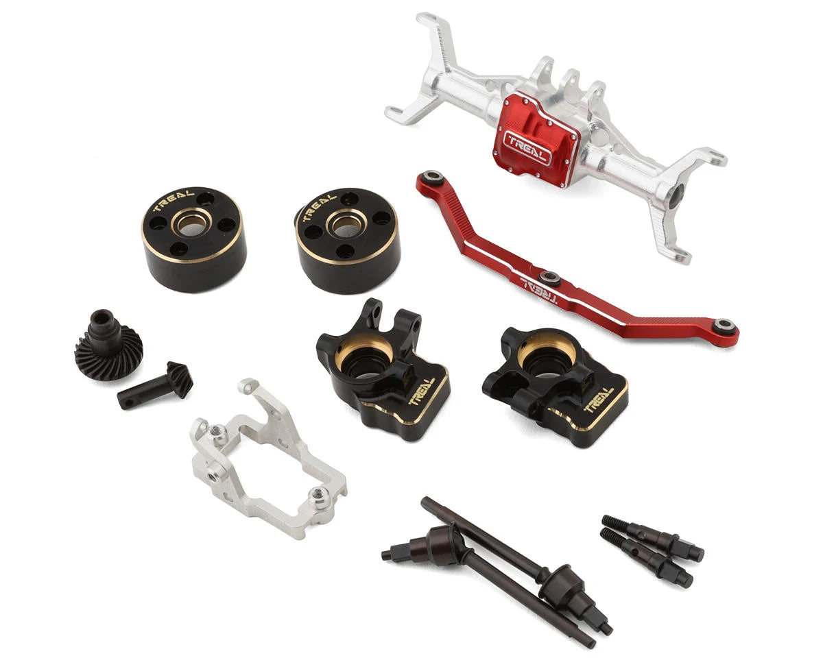 Treal Hobby Aluminum Front Portal Axle Set for Traxxas TRX-4M w/Brass Covers - stpatty - AMain Distributing