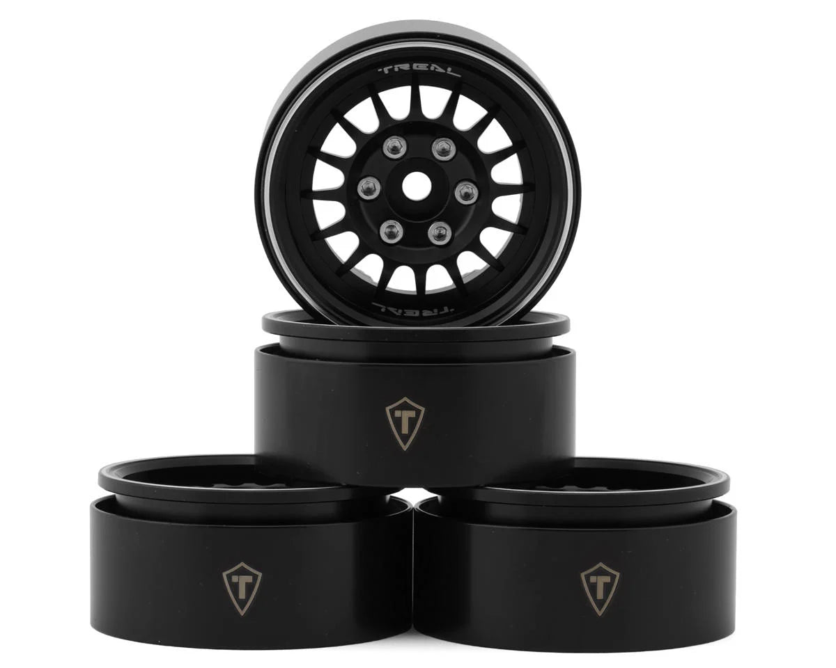 Treal Hobby Type N 1.9" Multi-Spoke Beadlock Wheels (Black) (4) - stpatty - AMain Distributing