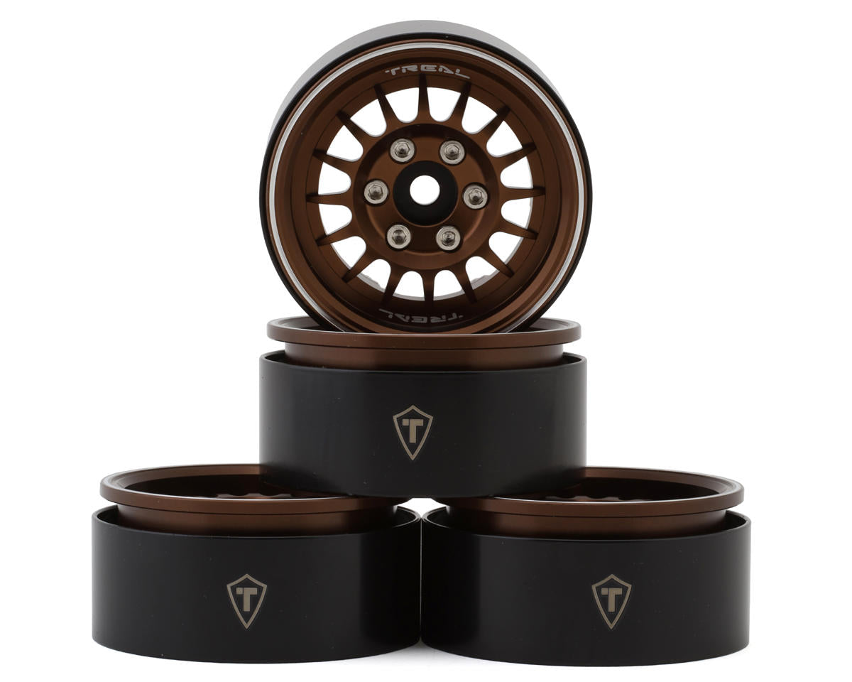 Treal Hobby Type N 1.9" Multi-Spoke Beadlock Wheels (Bronze) (4) - - AMain Distributing