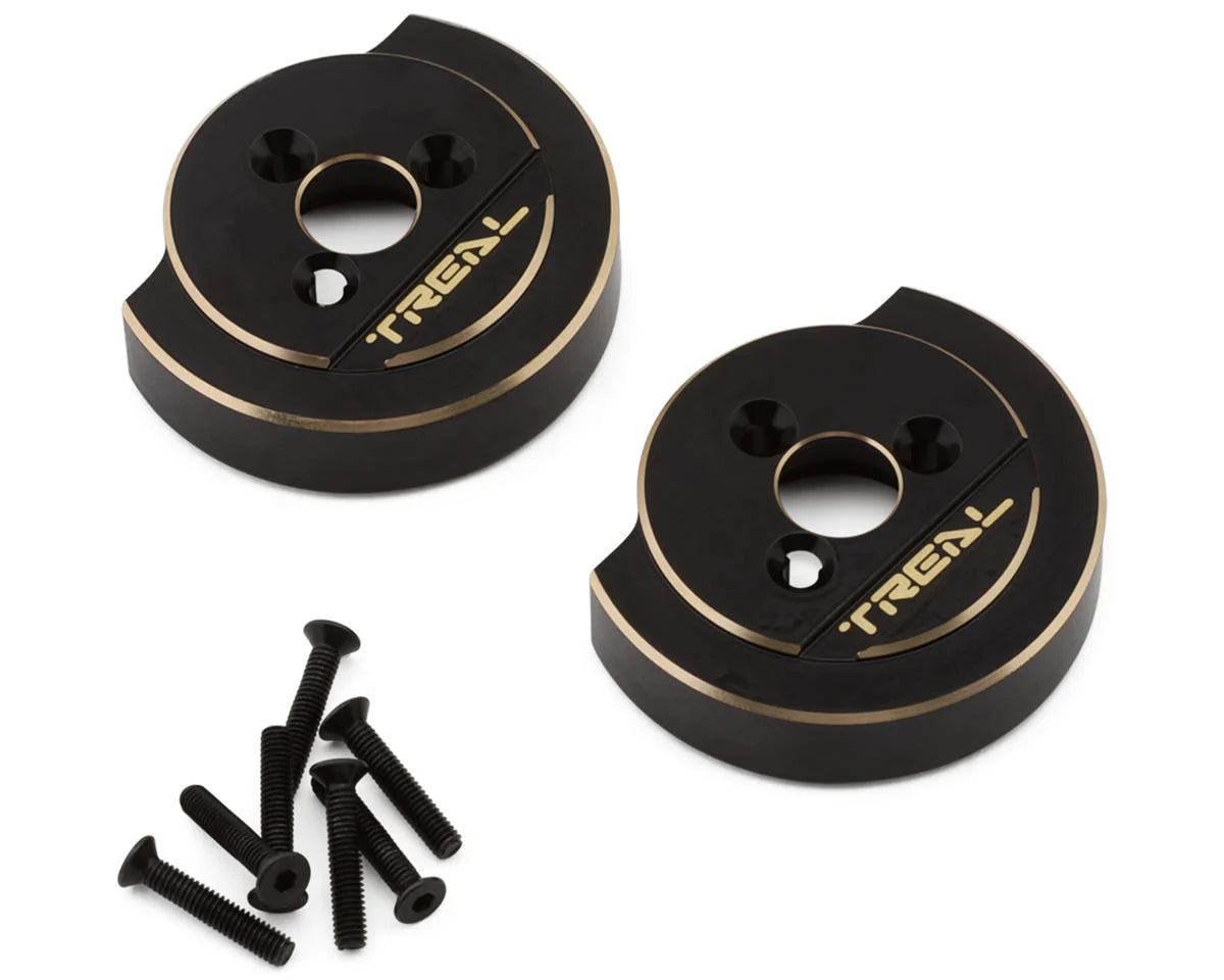 Treal Hobby Vanquish H10 Optic Brass Rear Counterweights (2) (78.4g Each) - - AMain Distributing
