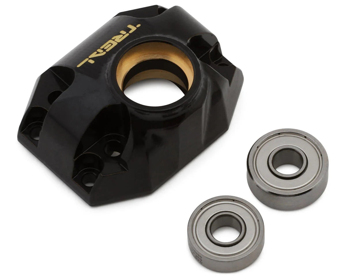 Treal Hobby Vanquish H10 Optic Brass Rear Differential Output Housing Cover (61g)