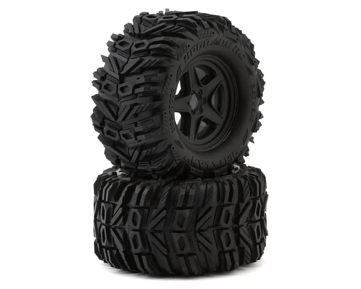 UpGrade RC Dirt Claw 2.8" Pre-Mounted All-Terrain Tires w/5-Star Wheels (2) (17mm/14mm/12mm Hex) - - RC Visions