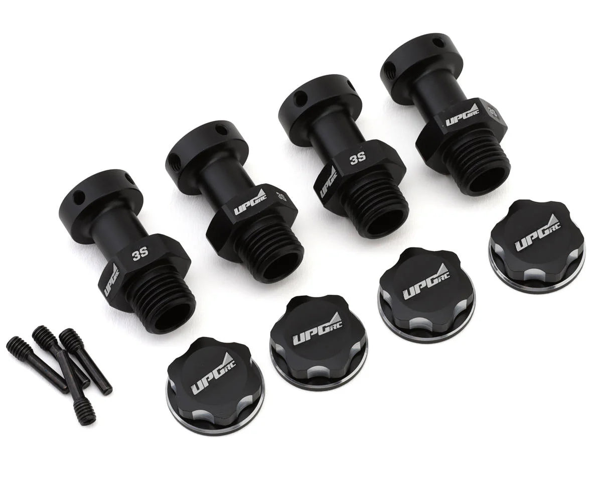 UpGrade RC Aluminum 17mm Hex Conversion for Arrma® 3S Vehicles (Black) - Direct Fit w/UpGrade RC 2.8" Tires - stpatty - AMain Distributing