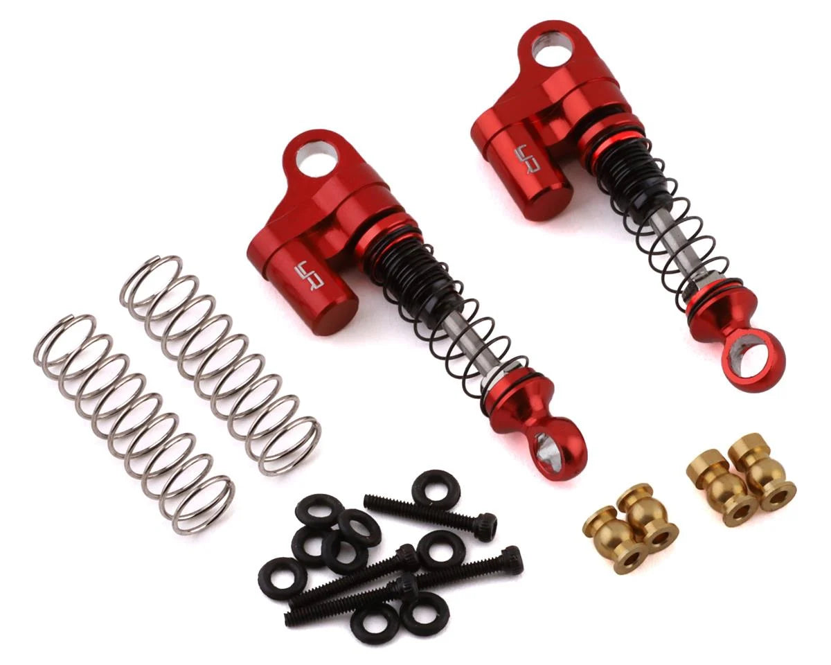 Yeah Racing SCX24 Aluminum Shock (Red) (2) - stpatty - AMain Distributing