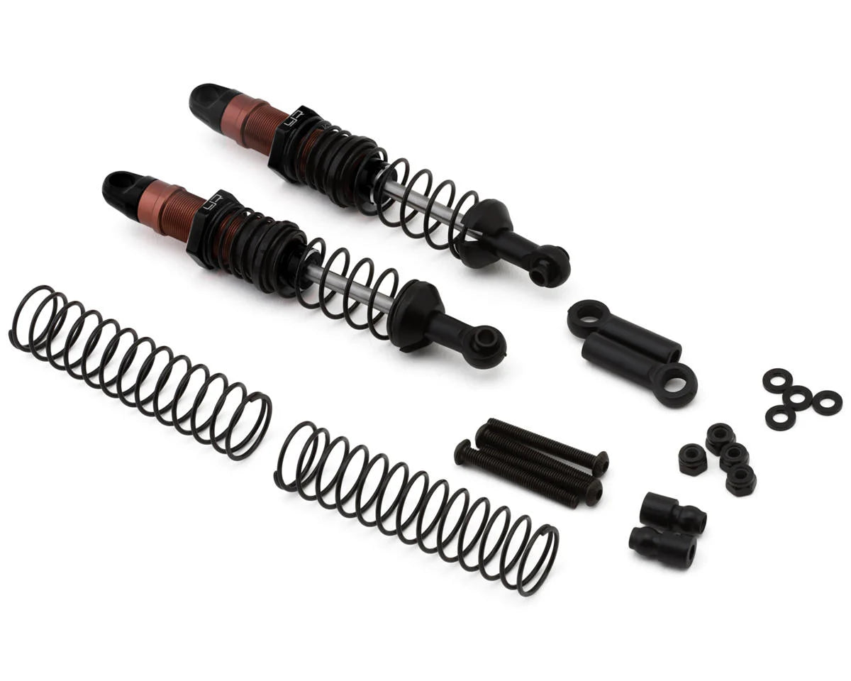 Yeah Racing Aluminum Desert Cobra Dual Spring Shocks (Black) (2) - - AMain Distributing