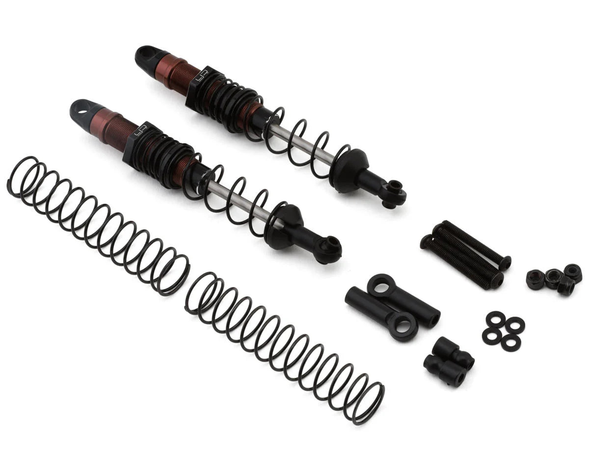 Yeah Racing Aluminum Desert Cobra Dual Spring Shocks (Black) (2) - - AMain Distributing