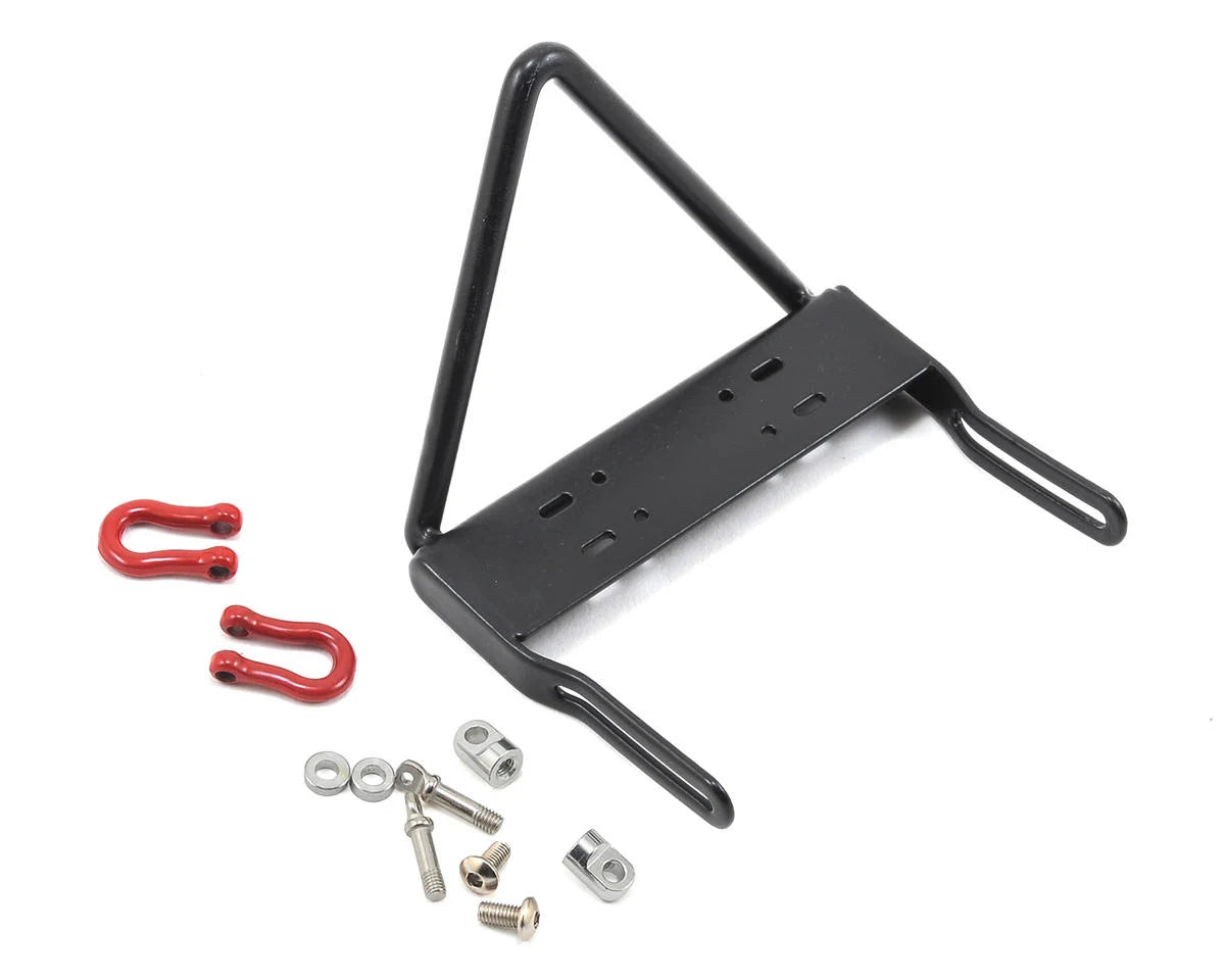 Yeah Racing SCX10 Steel Front "Stinger" Bumper w/Winch Mount & Shackles - stpatty - AMain Distributing