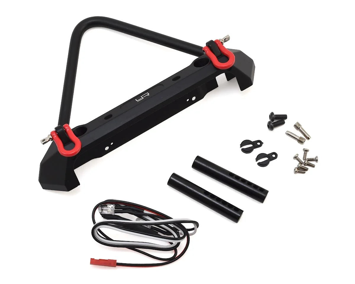 Yeah Racing Aluminum Front Stinger Bumper w/LED Light (Black) - - AMain Distributing