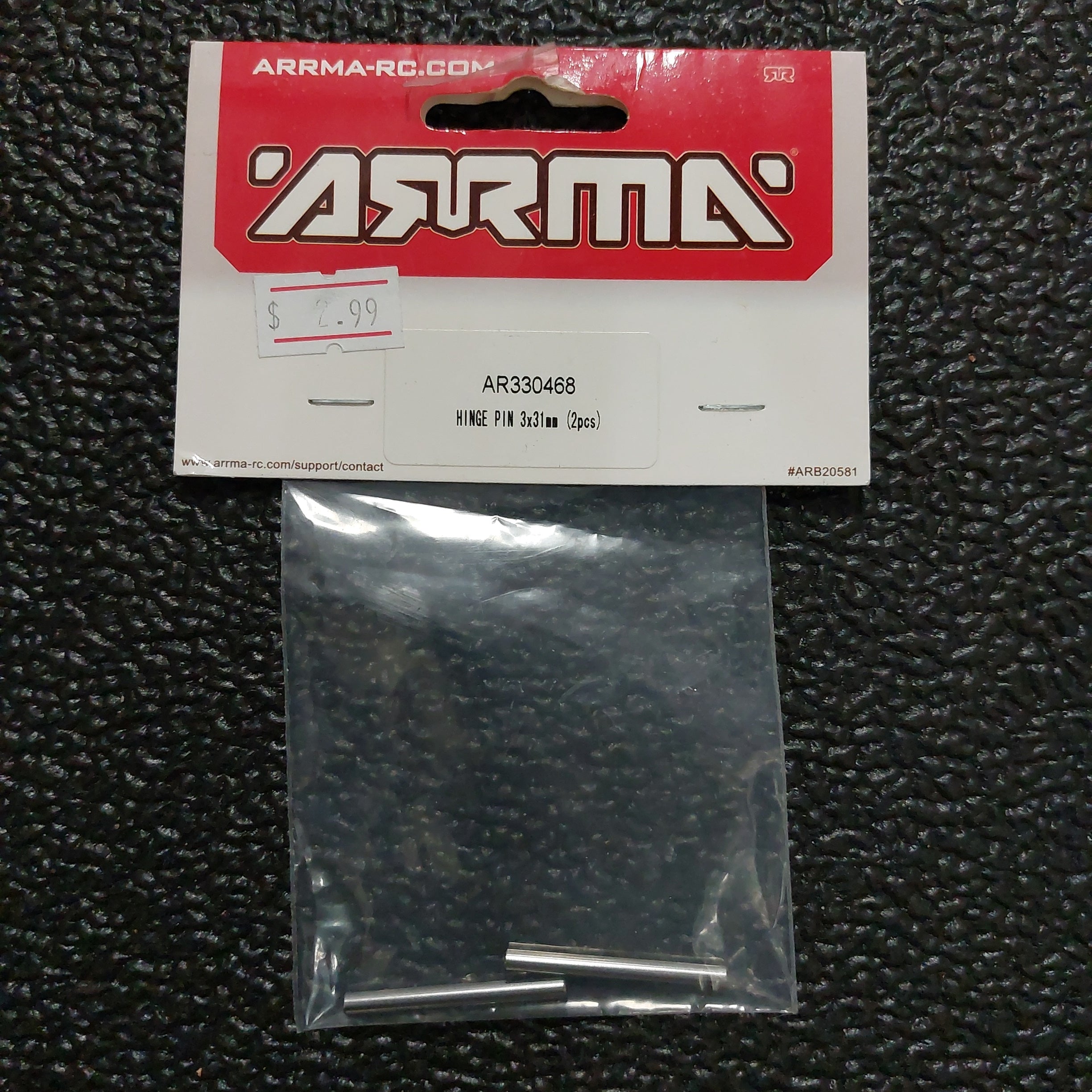 Arrma Hinge pin 3x31mm (2pce) - - Horizon Hobbies, Inc.