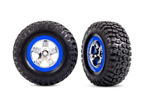 Traxxas Front Tires & wheels, assembled, glued TRA5869A - - Traxxas