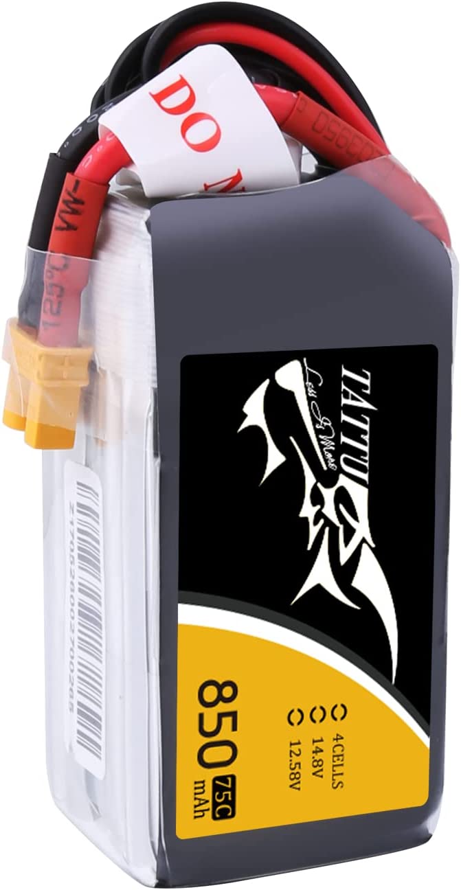 Tattu 14.8V 4S 75C 850mAh LiPo Battery Pack with XT30 - Remote Control Toys - IronQuad