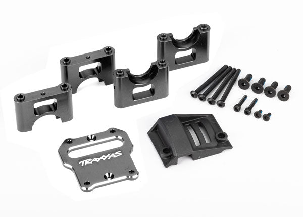 Traxxas Mount, center differential carrier, 6061-T6 aluminum (dark titanium-anodized) - Parts - Traxxas