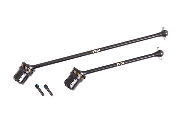 Traxxas Driveshafts, center, assembled (steel constant-velocity), front (1)/ rear (1) (fits Sledge®) - Parts - Traxxas