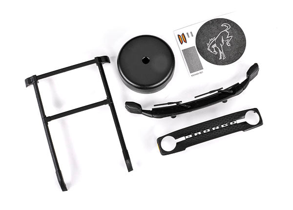 TRAXXAS TRX4M Roof rack/ spare tire cover/ cowl/ grille (fits #9711 body) - - Traxxas