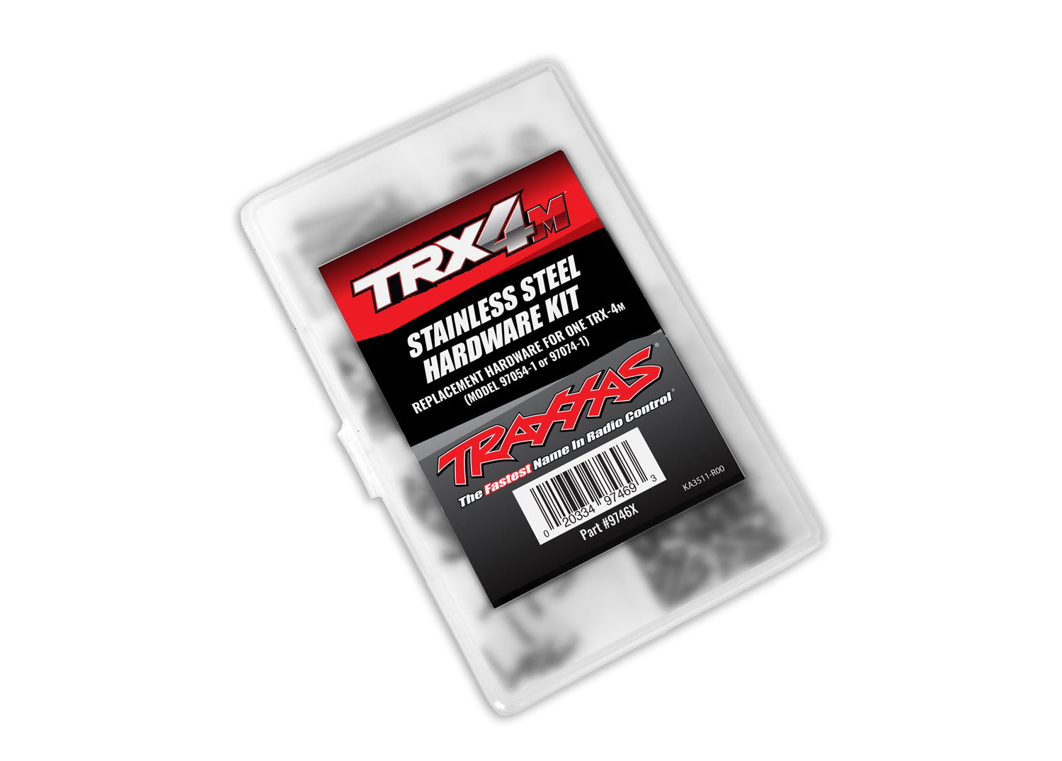 TRAXXAS Hardware kit, stainless steel, complete (contains all stainless steel hardware used on 1/18-scale Ford Bronco or Land Rover® Defender®) (includes body hardware and clear plastic storage container) - - Traxxas