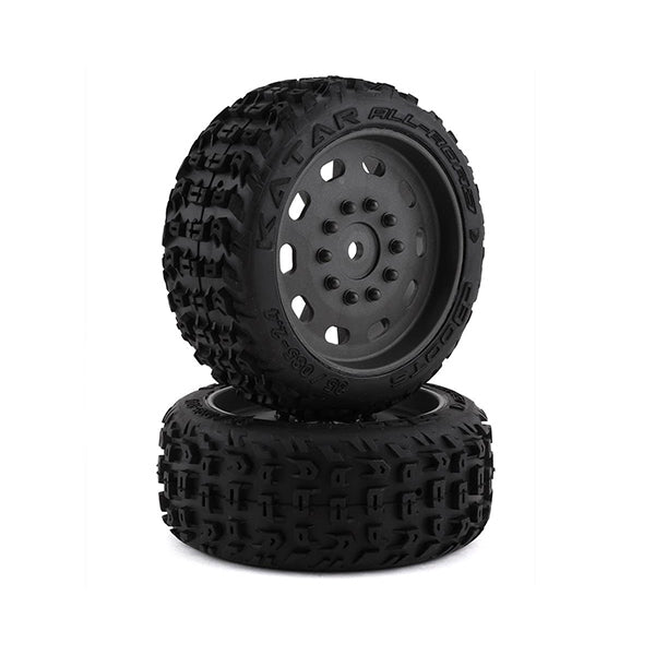 Arrma DBoots Katar 35/085 2.4 Pre-Mounted Tires (2) (Grey) w/14mm Hex - Wheels/Tires - Horizon Hobbies, Inc.