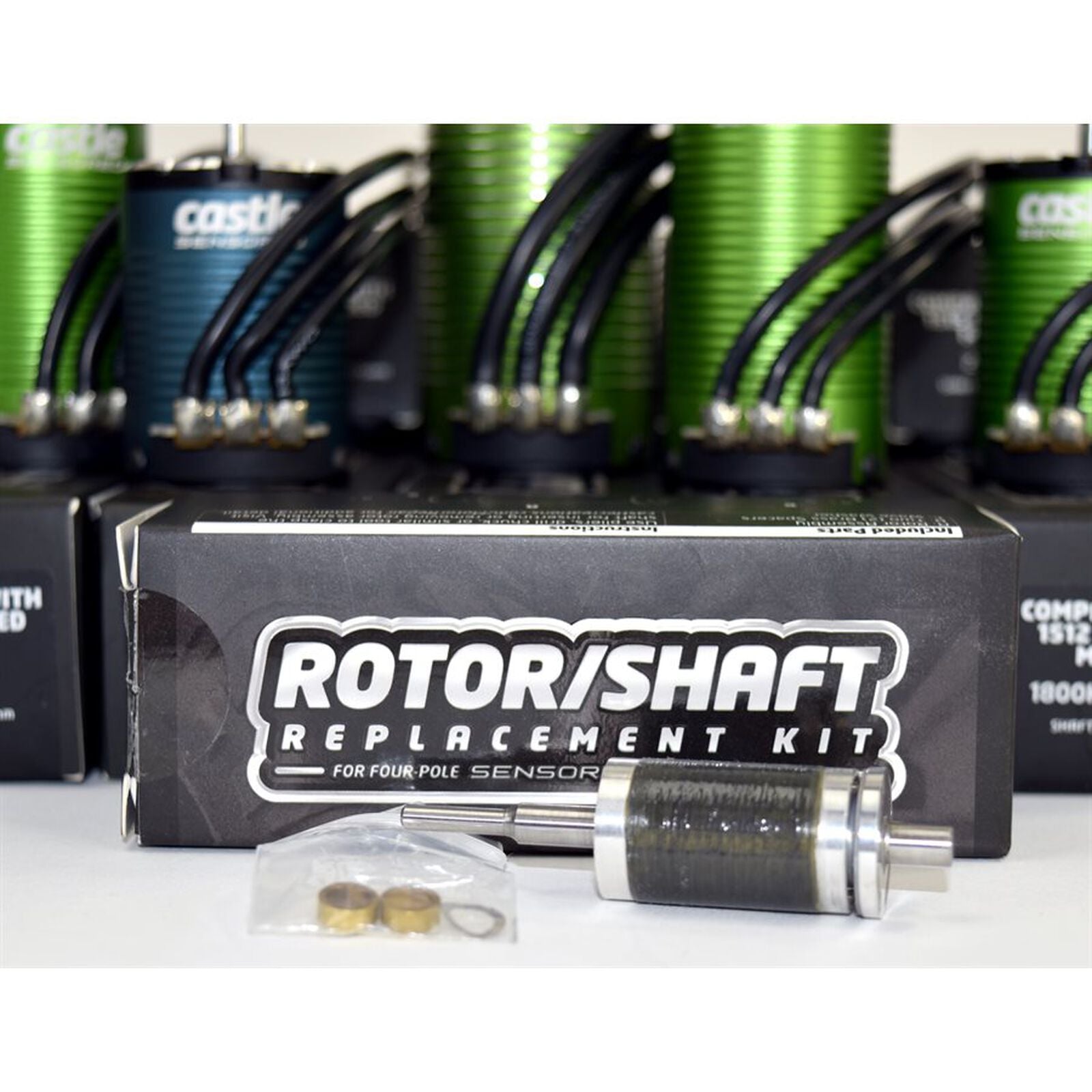 CASTLE CREATIONS Rotor/Shaft Replacement Kit: 1406-4600Kv, 5700Kv, 1900Kv - - Castle Creations